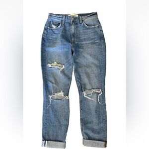 Reformation Jeans Julia High Rise Cigarette Size 24 Blue Distressed Cotton USA